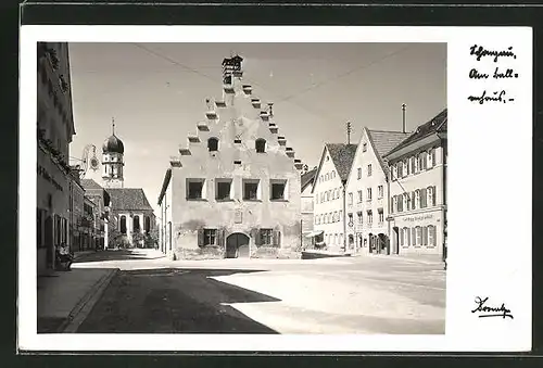 AK Schongau, Strasse am Marienplatz