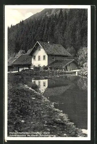 AK Kleinschmalkalden / Thüringer Wald, Blick auf die Schneidemühle