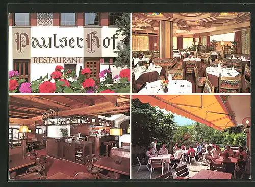AK St. Pauls / Eppan, Restaurant Paulserhof, Terrasse, Gastraum