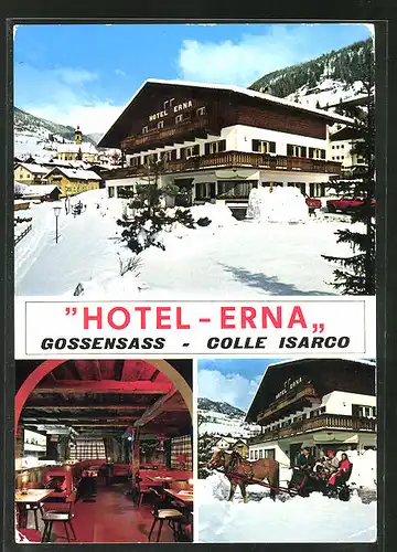 AK Gossenass, Hotel Erna im Winter