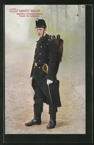 AK Armée Belge, Bataillon d'administration, Tenue de Campagne, Uniform