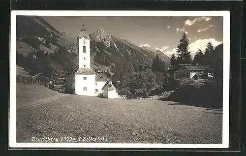 AK Brandberg / Zillertal, Ansicht der Kirche