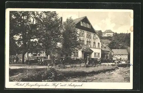 AK Oberschlema, Hotel Erzgebirgischer Hof von Willy Fiedler