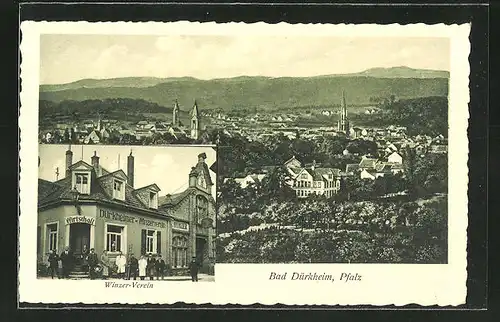 AK Bad Dürkheim / Pfalz, Gasthaus des Winzervereins