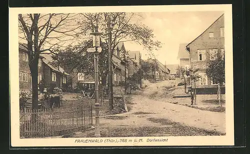 AK Frauenwald i. Thür., Hauptstrasse am Gasthaus "König von Preussen"