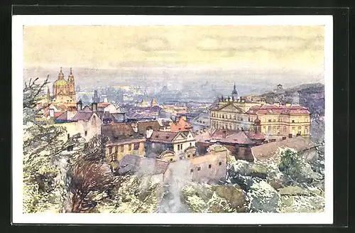Künstler-AK Jaroslav Setelik: Prag, Pod strahovskou zahradou