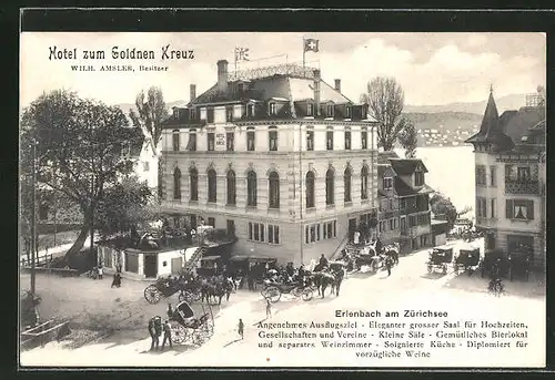 AK Erlenbach am Zürichsee, Hotel zum goldnen Kreuz
