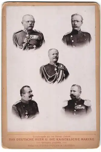 Fotografie Heino Fricke, Leipzig, Generale in Uniform mit Orden & Ordenspange, Eisernes Kreuz u.a.