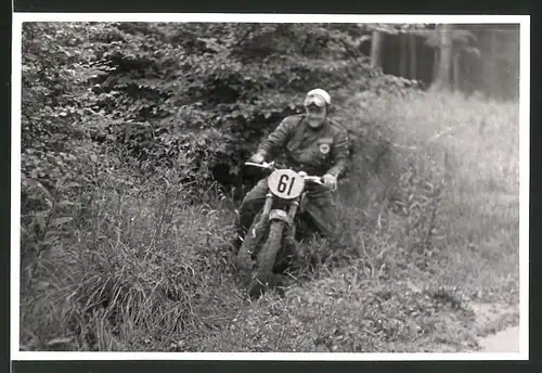 Fotografie Motorrad-Rennen Odenwaldfahrt, Motorrad DKW GS mit Startnummer 61