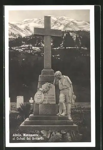 AK Airolo, Monumento ai Caduti del Gottardo