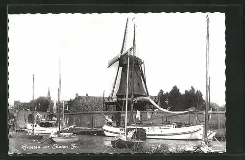 AK Sloten, Windmühle und Hafen