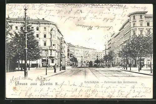 AK Berlin-Wedding, Nettelbeckplatz an der Pankstrasse Ecke Gerichtstrasse