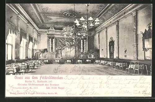 AK Berlin-Wedding, Café Feldschlösschen in der Müllerstrasse 142, Inh. Fritz Nagel