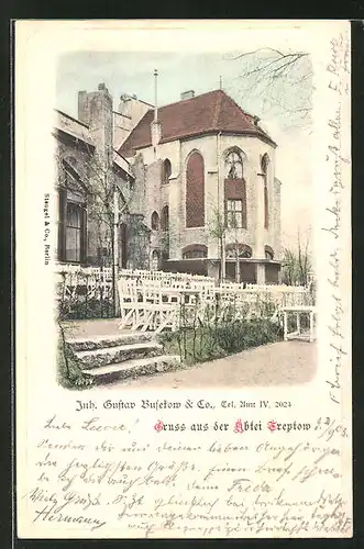 AK Berlin-Treptow, Gasthaus Abtei Treptow von G. Busekow