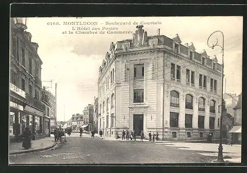 AK Montlucon, L'Hotel des Postes et la Chambre de Commerce, Boulevard de Courtais