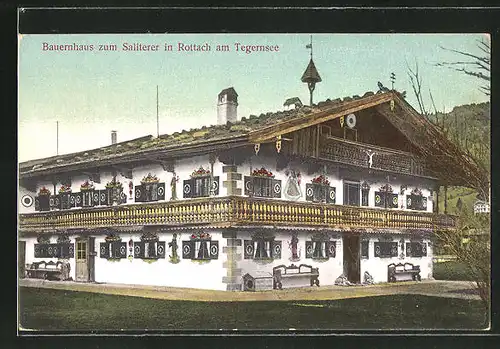 AK Rottach am Tegernsee, Hotel Bauernhaus zum Saliterer