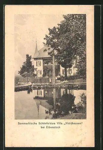 AK Eibenstock, Hotel Schönfelders Villa "Waldhausen"
