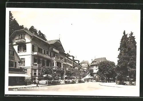 AK Herrenalb, Partie a. d. Brücke und Café Harzer