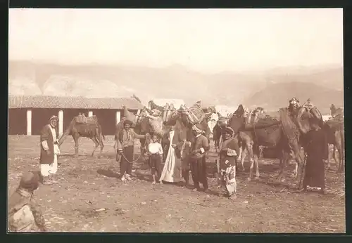 Fotografie 1.WK, Araber & Beduinen von Matrosen de S.M.S. Breslau in Messina aufgenommen