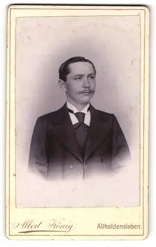 Fotografie Albert König, Althaldensleben, Portrait junger Mann in Anzug