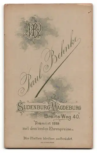 Fotografie Paul Behnke, Magdeburg-Sudenburg, Portrait Kleinkind in Kleidchen