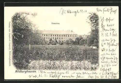 AK Hildburghausen, Blick zur Kaserne