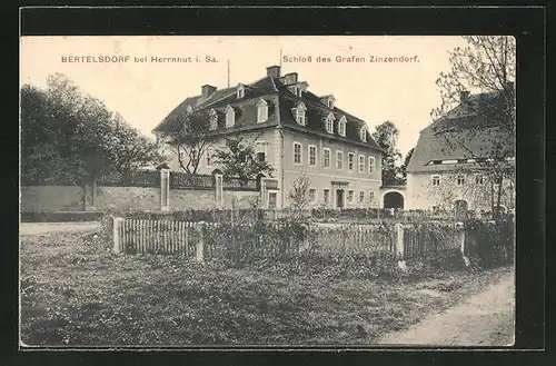 AK Bertelsdorf i. Sa., Schloss des Grafen Zinzendorf