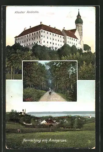 AK Herrsching am Ammersee, Kloster Andechs, Kienthal, Ortsansicht