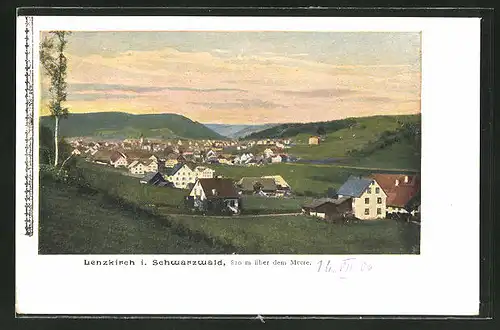 AK Lenzkirch i. Schwarzwald, Panorama des Ortes