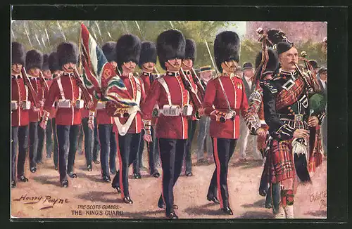 Künstler-AK Harry Payne: The Scots Guards, the King's Guards