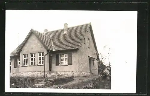 Foto-AK Zechlinerhütte, Partie am Haus Koska im Jahr 1929