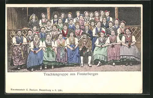 AK Finsterbergen, Trachtengruppe in thüringische Tracht
