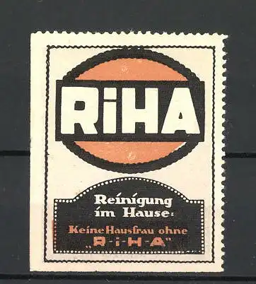 Reklamemarke "RiHA" Reinigung im Hause