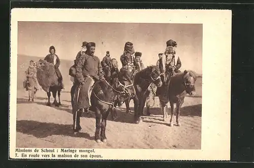 AK Mongolei, Missions de Scheut, Mongolische Hochzeit