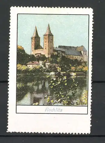Reklamemarke Rochlitz. Schloss am Ufer