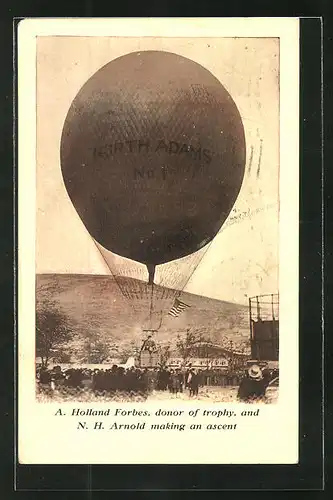 AK North Adams, MA, Ballon startet auf dem Flugfeld
