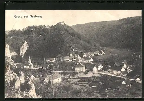 AK Seeburg, Ortspartie im Gebirge