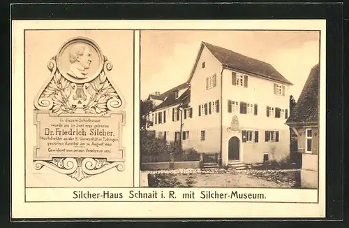 AK Schnait i. R., Silcher-Haus & Silcher-Museum
