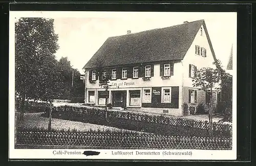 AK Dornstetten / Schwarzwald, Blick auf das Cafe und Pension