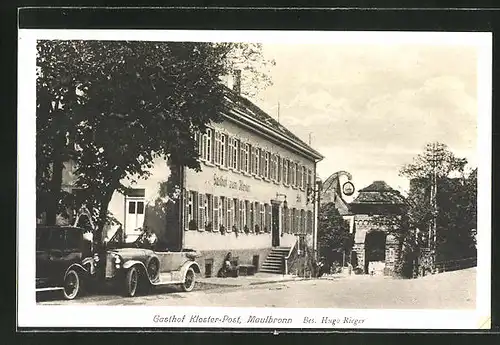 AK Maulbronn, Partie am Gasthof Kloster-Post