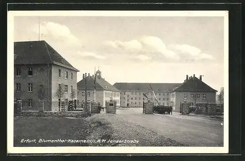 AK Erfurt, Blumenthal-Kaserne III /I.R. 71, Jenaer Strasse
