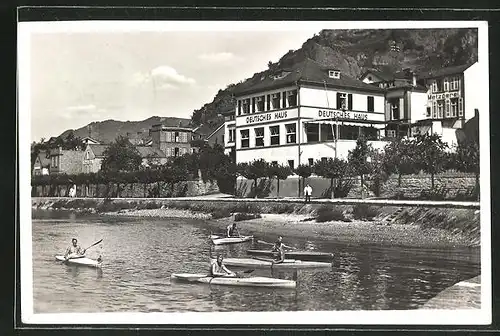 AK St. Goarshausen am Rhein, Hotel "zum deutschen Haus"