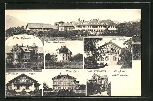 AK Bad Boll, Villa Lutz, Schweizer Haus, Villa Vopelius