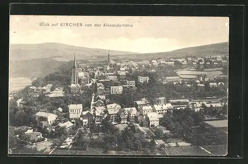 AK Kirchen, Panoramablick von der Alexanderhöhe