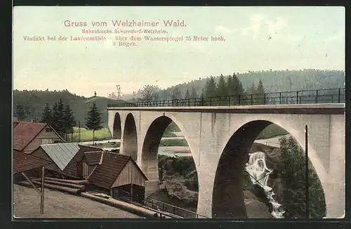AK Welzheim, Viadukt bei der Laufenmühle