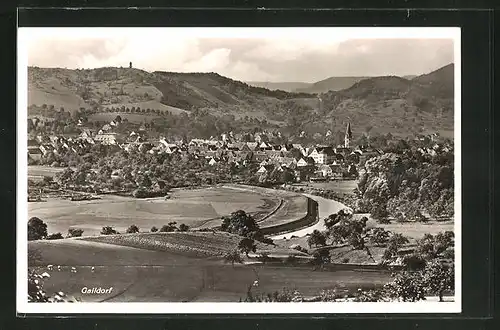 AK Gaildorf, Panoramablick auf den Ort