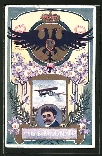 AK Aviateur / Flugzeug-Pionier Louis Blériot