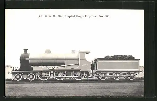 AK G.S. & W.R. Six Coupled Bogie Express No. 365, englische Eisenbahn