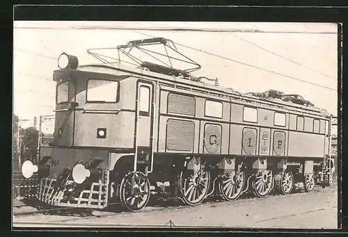 AK Lokomotive der Firma G. I. P. im Bahnhof stehend