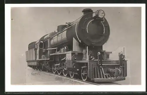 AK Lokomotive von vorn fotografiert